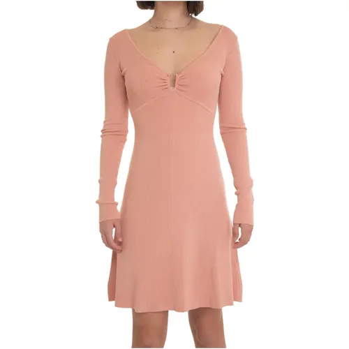 Atemberaubendes V-Ausschnitt Mini Kleid , Damen, Größe: L - Guess - Modalova