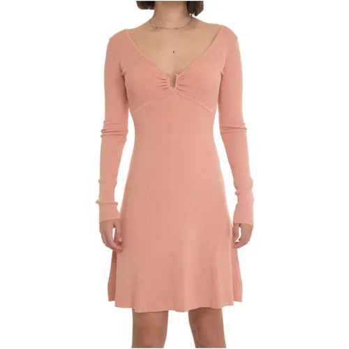 Atemberaubendes V-Ausschnitt Mini Kleid , Damen, Größe: XL - Guess - Modalova
