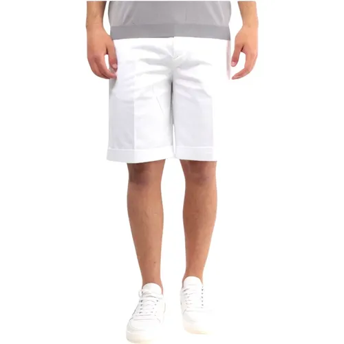 Weiße Bermuda Shorts Regular Fit Baumwolle , Herren, Größe: W34 - Michael Coal - Modalova