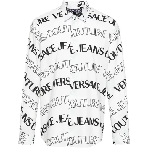 Shirts White , male, Sizes: XL, M - Versace Jeans Couture - Modalova