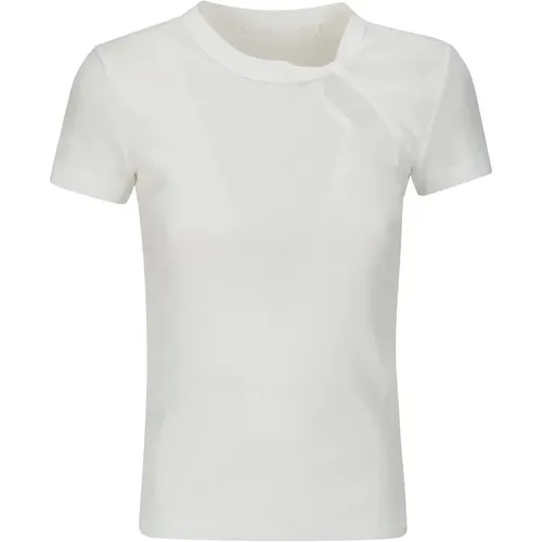 Base Rib T-Shirt , Damen, Größe: L - Helmut Lang - Modalova