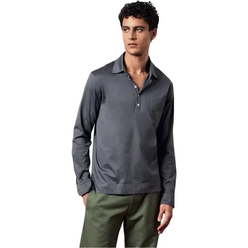 Makò Baumwoll Polo Shirt mit Brusttasche , Herren, Größe: XL - Massimo Alba - Modalova