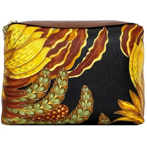 Pre-owned Leather clutches , female, Sizes: ONE SIZE - Salvatore Ferragamo Pre-owned - Modalova