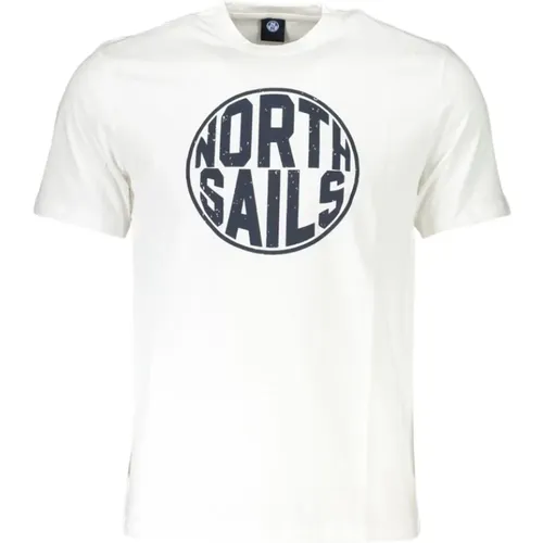 Bedrucktes Logo-T-Shirt , Herren, Größe: S - North Sails - Modalova