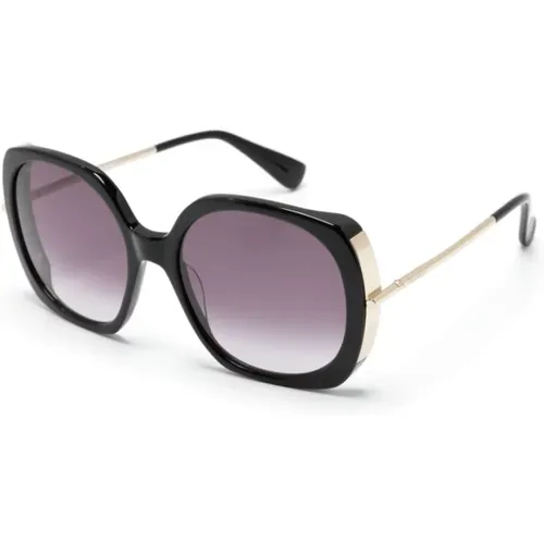 Schwarze Sonnenbrille mit Original-Etui , Damen, Größe: 58 MM - Max Mara - Modalova
