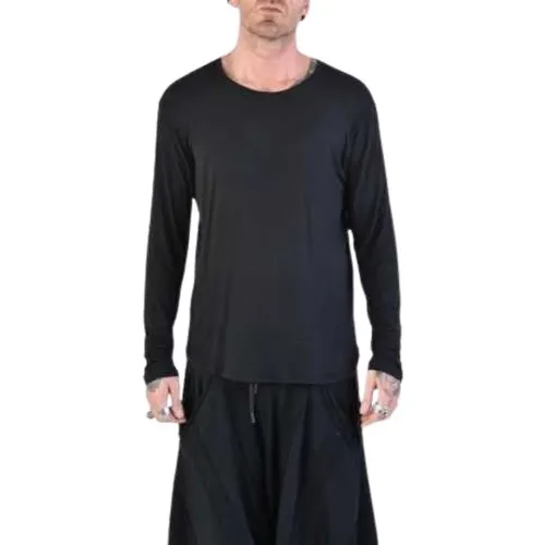 Silk Viscose Long-Sleeve T-Shirt , male, Sizes: L, XL, S, M - La Haine Inside Us - Modalova