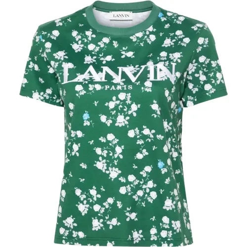 Grüne T-Shirts und Polos , Damen, Größe: S - Lanvin - Modalova