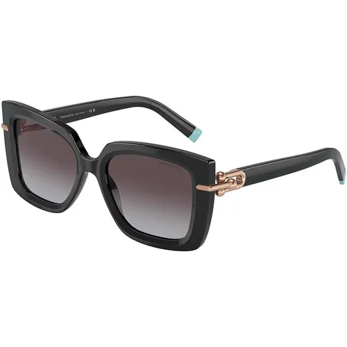 Grey Shaded Sunglasses , female, Sizes: 53 MM - Tiffany - Modalova
