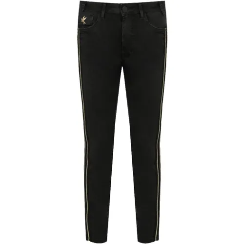 Schwarze Skinny Jeans mit Gold Details , Damen, Größe: W27 - One Teaspoon - Modalova