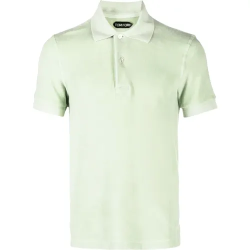 Luxury Towelling Polo Shirt , male, Sizes: L - Tom Ford - Modalova