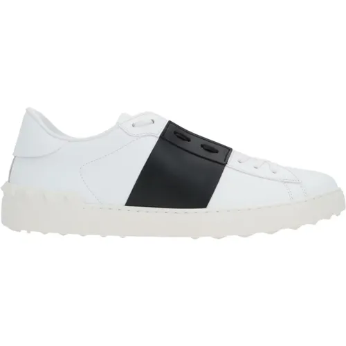 Leather Sneakers with Black Accents , male, Sizes: 7 UK, 10 UK - Valentino Garavani - Modalova