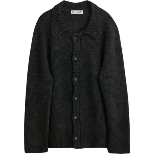 Button Down Cardigan Jacket Shadow , male, Sizes: L, M - Our Legacy - Modalova