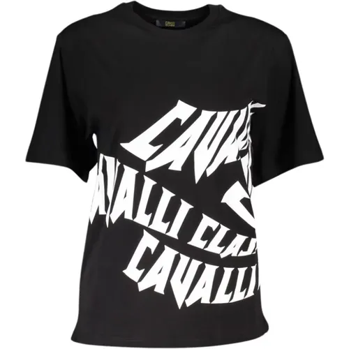 Elegantes Logo Tee mit Rundhalsausschnitt - Cavalli Class - Modalova