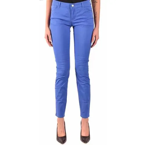 Slim-Fit Blaue Jeans , Damen, Größe: W26 - Emporio Armani - Modalova