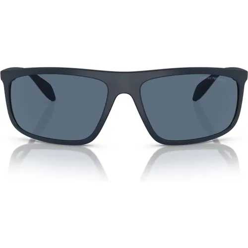 Stilvolle Matte Blaue Pilotenbrille - Emporio Armani - Modalova