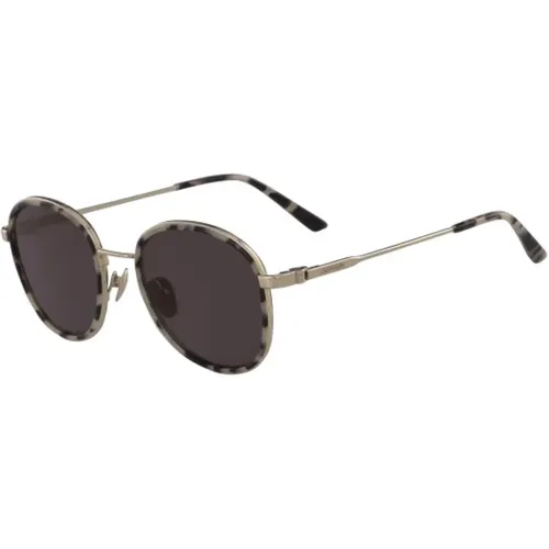 Ck18101S-106 Sunglasses Gold/Havana Grey , unisex, Sizes: 52 MM - Calvin Klein - Modalova