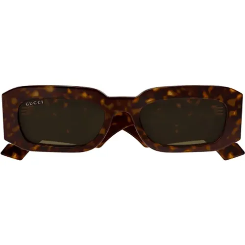 Braune Sonnenbrille für Frauen - Gucci - Modalova