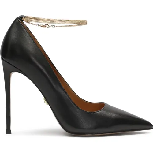 Schwarze Pumps mit einem Knöchelketten-Detail , Damen, Größe: 35 EU - Kazar - Modalova