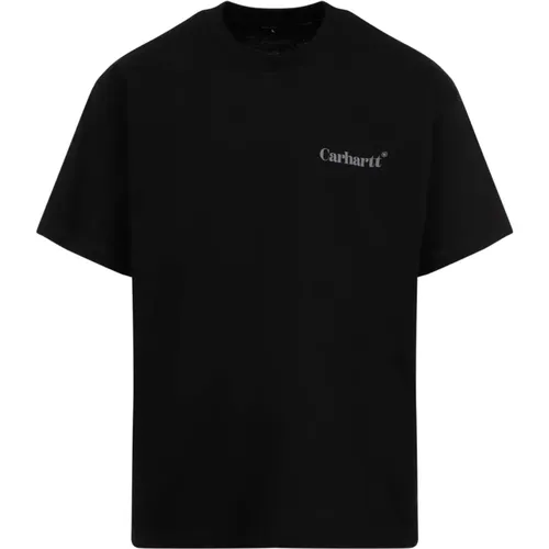 Schwarzes Duck T-Shirt, 100% Baumwolle , Herren, Größe: L - Carhartt WIP - Modalova