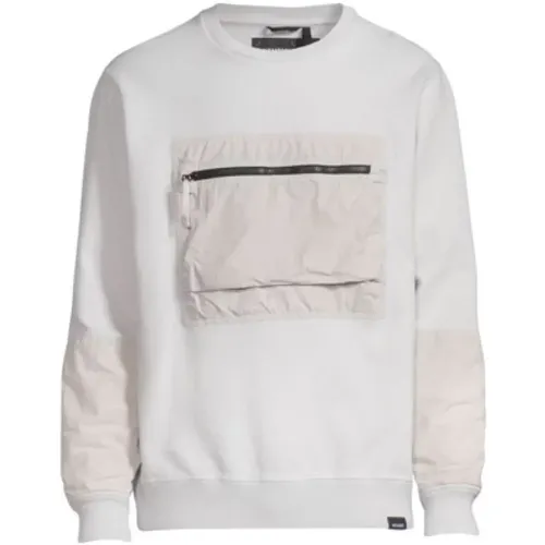 Ultra Light Grey-S Brusttasche Sweatshirt , Herren, Größe: L - Nemen - Modalova
