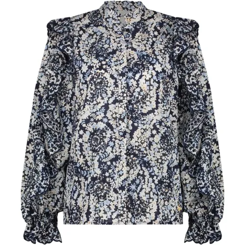 Phaedra Bluse mit Voluminösen Ärmeln und Faux Paisley Print , Damen, Größe: L - Fabienne Chapot - Modalova