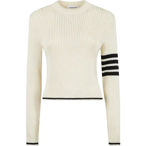 Merinowolle Pullover mit Streifen - Thom Browne - Modalova