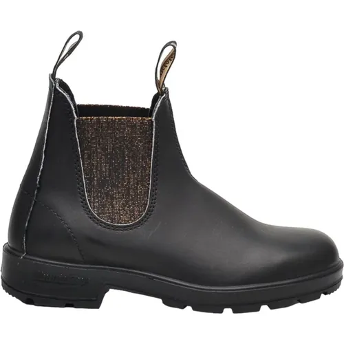 Stilvolle Schwarze Leder Stiefeletten , Damen, Größe: 37 EU - Blundstone - Modalova