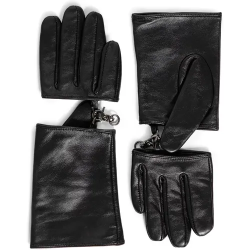 Blackhook Closure Combination Gloves , female, Sizes: M - Yohji Yamamoto - Modalova