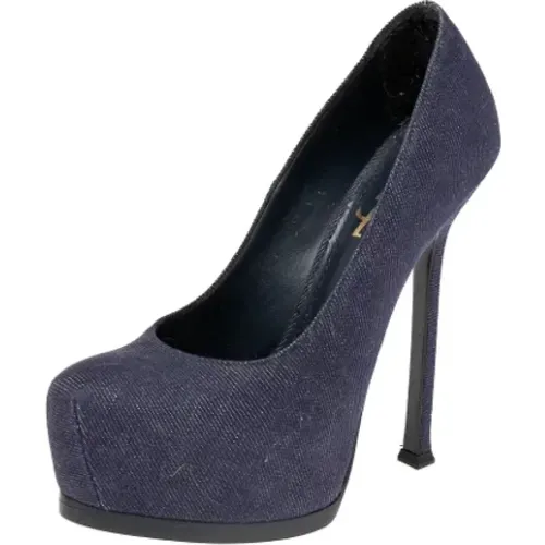 Pre-owned Denim heels , female, Sizes: 3 1/2 UK - Yves Saint Laurent Vintage - Modalova