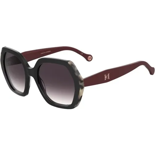 Bold Burgundy Sunglasses for Women , female, Sizes: 55 MM - Carolina Herrera - Modalova