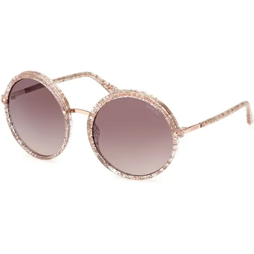 Runde Sonnenbrille mit eleganten Finishes - Guess - Modalova