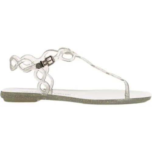 Mermaid Transparent Glitter Sandals , female, Sizes: 5 UK, 6 UK, 3 UK, 4 UK - Sergio Rossi - Modalova