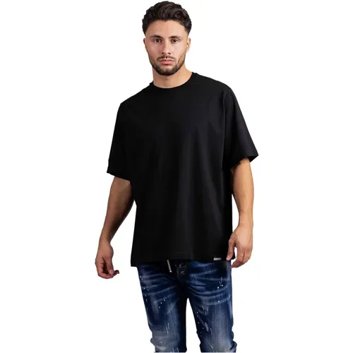 Schwarzes T-Shirt mit Logo hinten Herren , Herren, Größe: M - Dsquared2 - Modalova