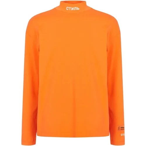 Logo Turtleneck Sweatshirt in lebendigem - Heron Preston - Modalova