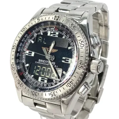 Pre-owned Stainless Steel watches , male, Sizes: ONE SIZE - Breitling Pre-owned - Modalova