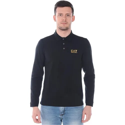 Klassisches Polo Shirt , Herren, Größe: S - Emporio Armani EA7 - Modalova