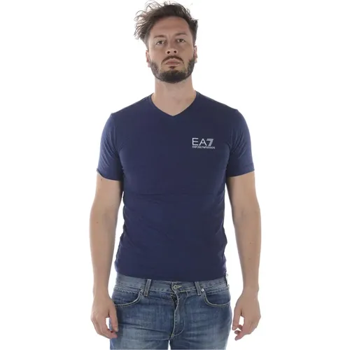 Stylische T-Shirts für Männer und Frauen , Herren, Größe: L - Emporio Armani EA7 - Modalova
