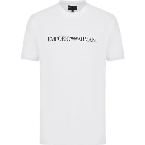 Herren Rundhals Logo T-Shirt , Herren, Größe: 2XL - Emporio Armani - Modalova