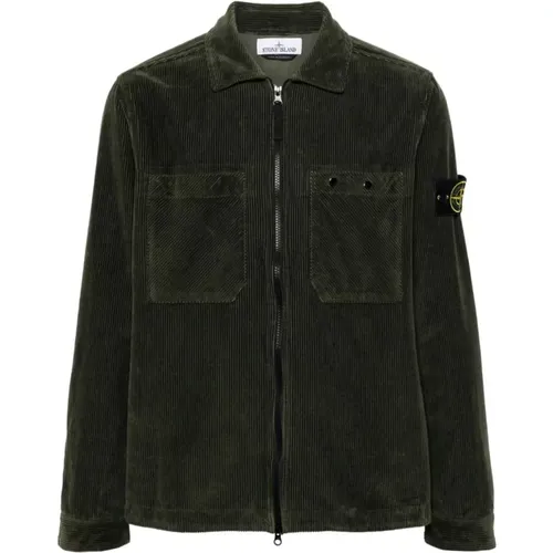 Corduroy Overshirt Jacket , male, Sizes: S - Stone Island - Modalova