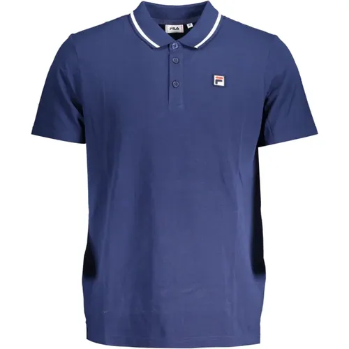 Kurzarm Polo Shirt Blau , Herren, Größe: XS - Fila - Modalova