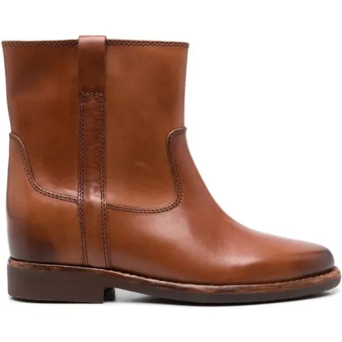 Camargue-Style Calfskin Leather Ankle Boots , female, Sizes: 6 UK, 3 UK, 4 UK, 5 UK - Isabel marant - Modalova