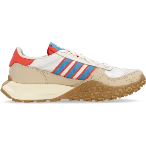 Crystal White Low Sneaker Blue/Red , male, Sizes: 8 UK, 11 1/3 UK - Adidas - Modalova