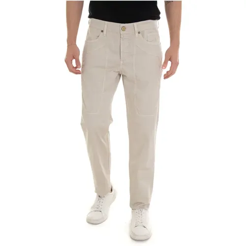 Pocket trousers with leather passante , male, Sizes: W36, W42, W40, W34 - Jeckerson - Modalova