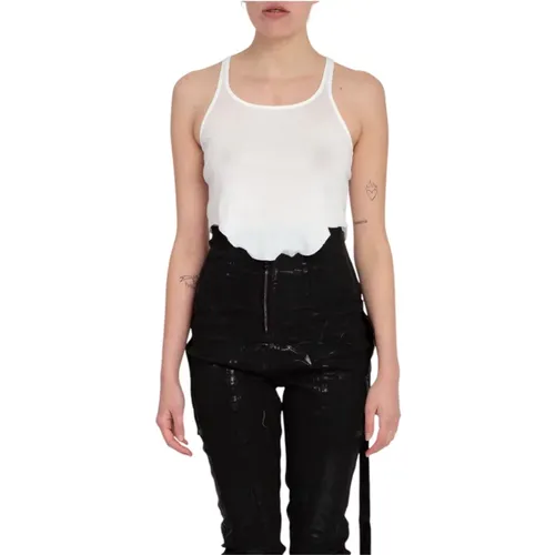 Kurzes Jersey Tank Top , Damen, Größe: L - Rick Owens - Modalova