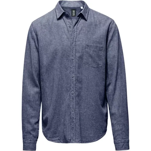 Men`s Linen and Cotton Shirt , male, Sizes: L, M, S, XL, 2XL, 3XL - BomBoogie - Modalova