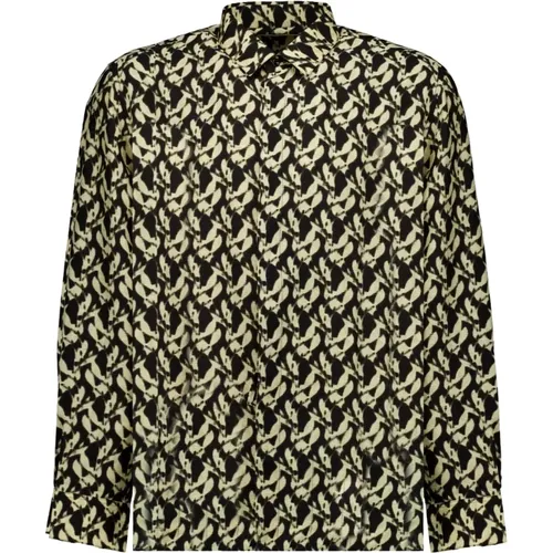 Patterned Shirt Classic Style Viscose , male, Sizes: S, L - Saint Laurent - Modalova