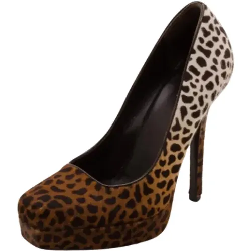 Pre-owned Fabric heels , female, Sizes: 3 1/2 UK - Gucci Vintage - Modalova