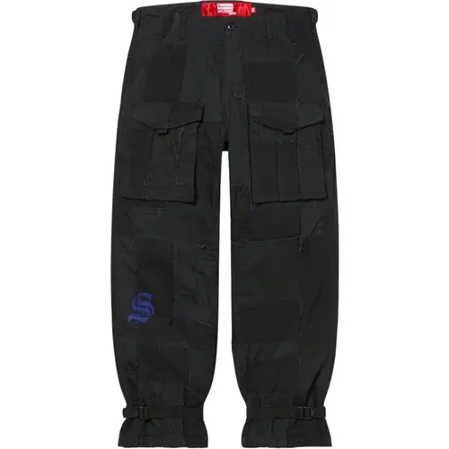 Limitierte Auflage Patchwork Cargo Pant Schwarz - Comme des Garçons - Modalova