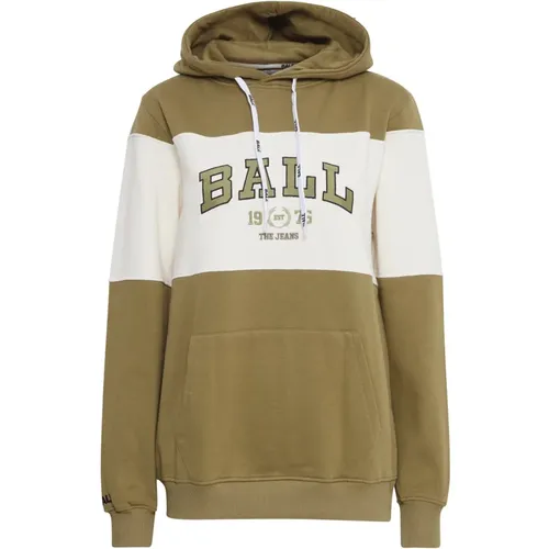 Olive Hoodie Sweatshirt , Damen, Größe: M - Ball - Modalova