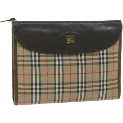 Pre-owned Canvas clutches , female, Sizes: ONE SIZE - Burberry Vintage - Modalova